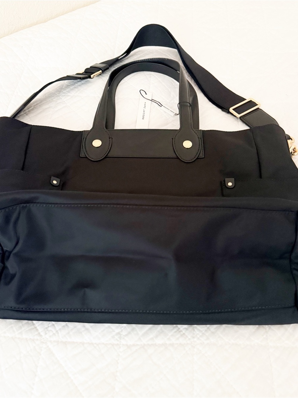 NEW Marc Jacobs Preppy Black Nylon Baby Bag NWT - Picture 7 of 9